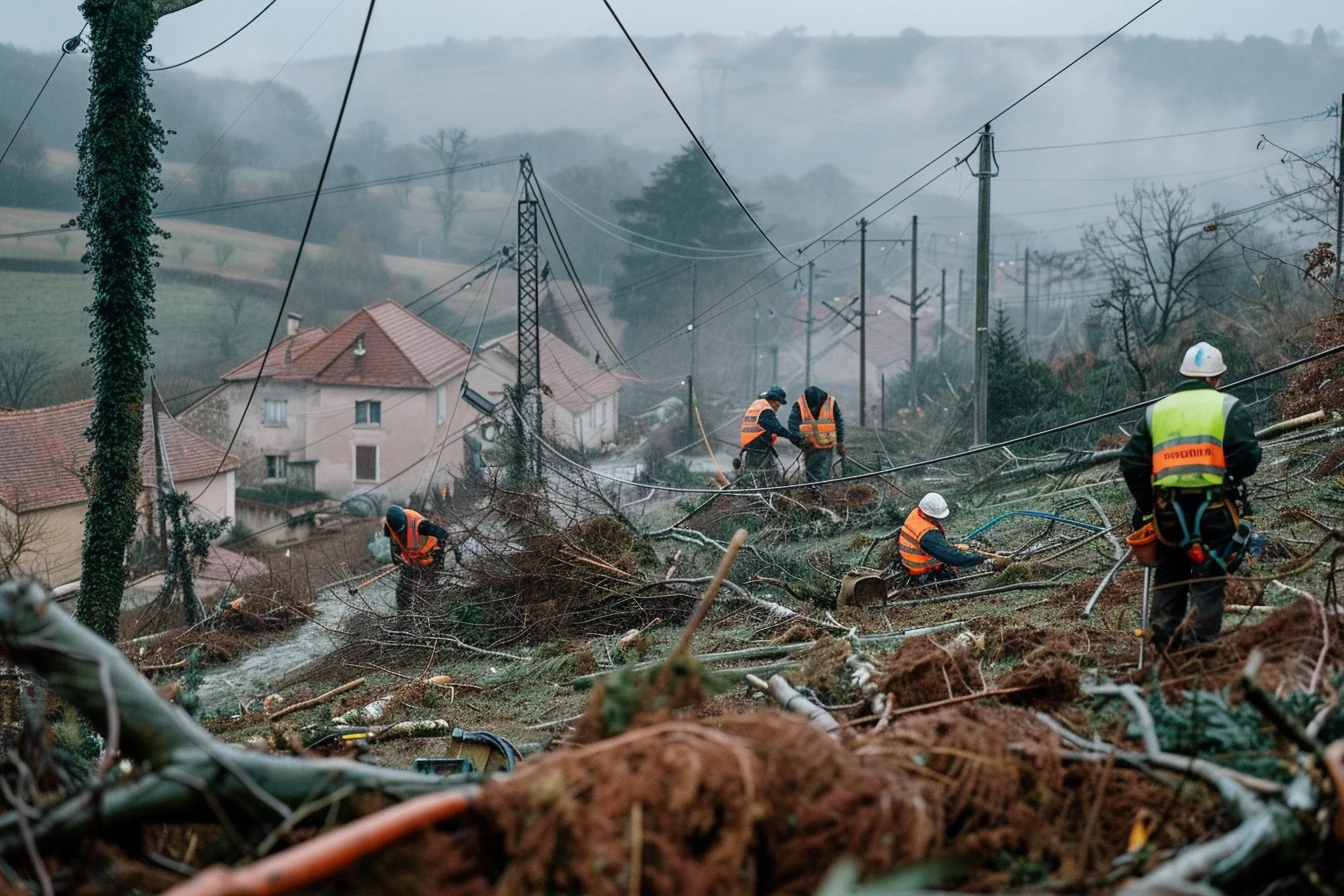Près de 800 foyers encore privés d&rsquo;électricité dans la Nièvre après les orages : des réparations en cours