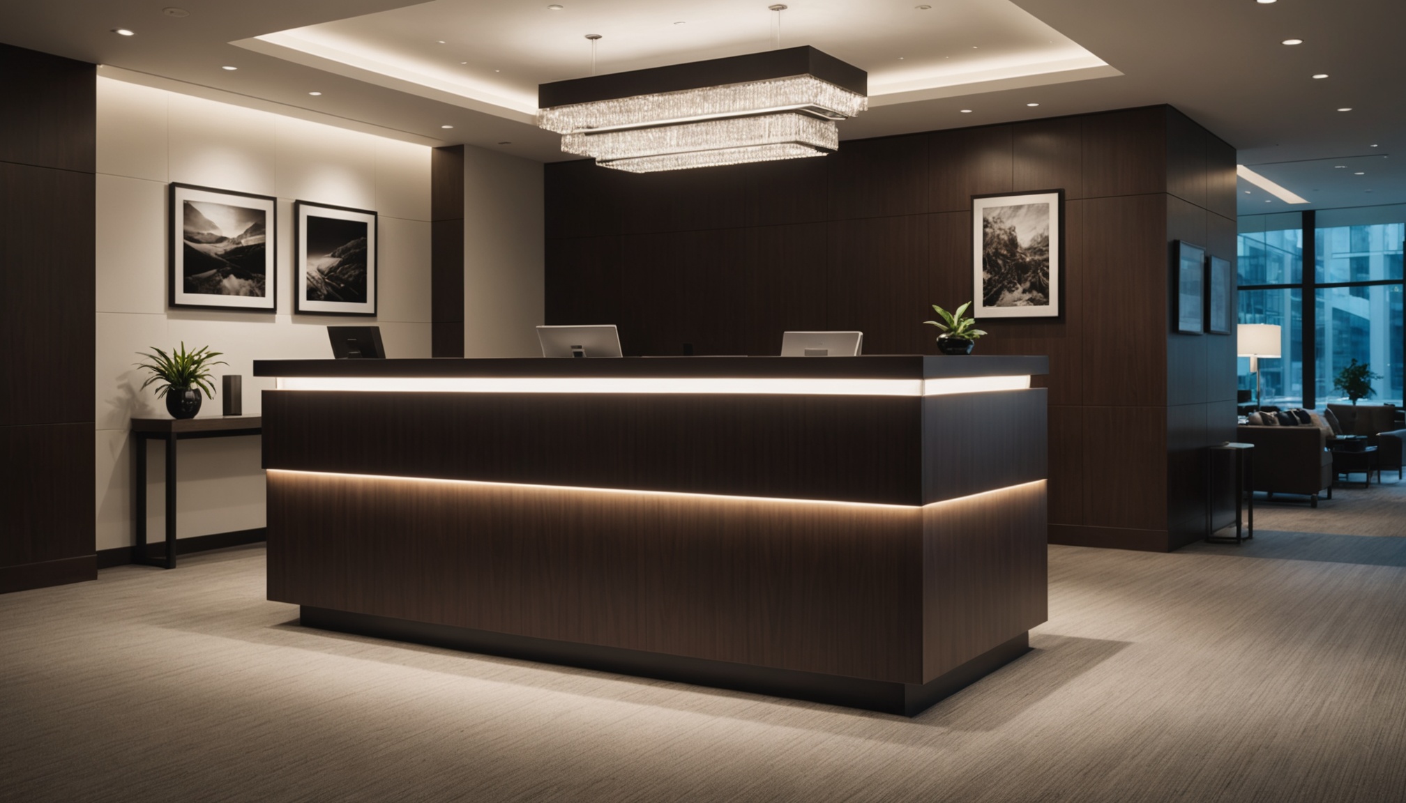 Banque d’accueil LED : illuminez vos espaces pour captiver dès le premier regard !